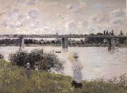 Claude Monet Byt the Bridge at Argenteuil Germany oil painting artist